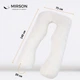 Подушка для беременных и отдыха U-образная MirSon № 8015 Eco Line "Creamy" EcoSilk 140x75x20 см (2200006178392) - изображение 3