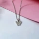 Серебряная подвеска подвес Бабочка в Белых камнях серебро 925 пробы 3799 0,60г - изображение 4