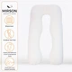 Подушка для беременных и отдыха U-образная MirSon № 8033 Eco Line "White-Creamy" EcoSilk 140x75x20 см (2200006185086) - изображение 2
