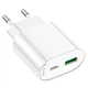 Мережевий зарядний пристрій HOCO C109A Fighter charger Lightning cable 20W White - изображение 11
