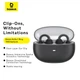 Навушники Baseus AirGo 1 Ring Open-Ear TWS Earbuds |BT5.3, 40/400mAh, App, EQ, 6h| Black - зображення 8