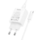 Мережевий зарядний пристрій HOCO C143A Benefit single port charger Type-C cable 20W White - изображение 5