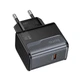 Адаптер мережевий HOCO Star Speed single port charger CS72A |1Type-C, 3A/30W, PD/QC| Black - зображення 3