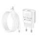 Мережевий зарядний пристрій Hoco C109A Fighter single port charger Micro USB cable 10.5W White - изображение 5