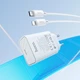 Адаптер сетевой HOCO Type-C to Lightning Benefit single port charger set C143A |1Type-C, 3A/20W, PD/QC| Black - изображение 8
