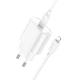 Мережевий зарядний пристрій HOCO C109A Fighter single port charger Lightning cable 20W White - изображение 3