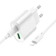 Мережевий зарядний пристрій HOCO C109A Fighter charger Lightning cable 20W White - изображение 2