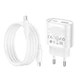 Мережевий зарядний пристрій HOCO C109A Fighter charger Lightning cable 20W White - изображение 6