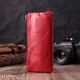 Яркая кожаная ключница на молнии ST Leather 22557 Красный - изображение 8
