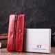 Яркая кожаная ключница на молнии ST Leather 22557 Красный - изображение 9