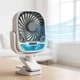 Вентилятор портативний з функцією зволожування та підсвічуванням Arctic Cool, вентилятор-охолоджувач з регулювання нахилу та 3 швидкостями на прищіпці, бездротовий охолоджувач повітря з резервуаром для води Білий A7070-CL - зображення 1