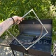 Мангал стаціонарний Black дерево 3мм на 12 шампурів з кришкою на колесах - зображення 11
