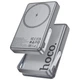 Павербанк HOCO Q36A 10000mAh 20W із бездротовою зарядкою Qi 15W 2в1 Портативний зовнішній акумулятор Power Bank із швидкою зарядкою QC3.0+PD20W та підставкою Grey - зображення 1