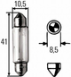 Żarówka samochodowa Hella Standard C10W 12 V (8GM002091131) - obraz 6