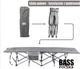 Раскладная туристическая кровать серая Bass Polska BH 31007 с матрасом 198×68×40 см складная кемпинговая кровать для отдыха нагрузка до 180 кг - изображение 7