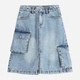Подростковая джинсовая юбка для девочки Coccodrillo Jeans Collection Girl WC5124101JCG-014 152 см Голубая (5904986533826) - изображение 5