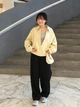 Куртка демисезонная короткая женская Uniqlo 359208644 2XL Молочная ( 1159839885) - изображение 3