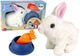 Królik LEAN Toys z miseczką i marchewką Biały 13256 (5905323214583) - obraz 2