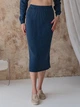 Юбка миди осенняя прямая женская ARTKNIT Katrin 2XL Синяя (2251948323012) - изображение 1