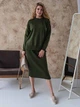 Юбка миди осенняя прямая женская ARTKNIT Katrin L/XL Олива (2251948329014) - изображение 5