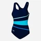 Купальник слитный женский Aqua Speed Stella 352-410 44 (XXL) Темно-синий/Бирюзовый (5908217668868) - изображение 1