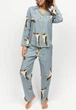 Пижама женская Cyberjammies Piper 0420-0421 12/M Серо-белый (5051877520981) - изображение 1
