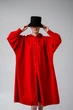 Жіночий дизайнерський дощовик плащ тренч Parasol'ka червоний Red Velvet (S-L) oversize one size, плащ вільного крою водонепроникний, дощовик з капюшоном - изображение 1