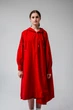 Жіночий дизайнерський дощовик плащ тренч Parasol'ka червоний Red Velvet (S-L) oversize one size, плащ вільного крою водонепроникний, дощовик з капюшоном - изображение 2