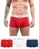 Набір чоловічих трусів боксерів Calvin Klein men boxer 3 шт в наборі, розмір S червоні, білі та темно-сині, з поясом білим. - зображення 2