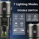 Фонарь AK178-1 PM60-TG+COB 4x18650 power bank ЗУ Type-C zoom 5 фильтров NIGHT VISION FLUORESCENCE WHITE LASER LED - изображение 8
