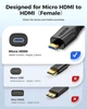 Адаптер Cratree micro HDMI to HDMI 48Gbps 8K@60Hz, 4K@120Hz 0.18м black - зображення 4
