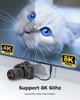 Адаптер Cratree micro HDMI to HDMI 48Gbps 8K@60Hz, 4K@120Hz 0.18м black - зображення 5