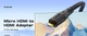 Адаптер Cratree micro HDMI to HDMI 48Gbps 8K@60Hz, 4K@120Hz 0.18м black - зображення 8
