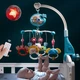 Музыкальный проектор карусель-мобиль-ночник с пультом и подвесными элементами Голубой (698-84-85) - изображение 2