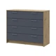 Комод Doros Ронди Дуб Артизан/Графит 4 ящика 100х40х82 DRS-011781 (41516186) - изображение 1