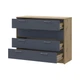 Комод Doros Ронди Дуб Артизан/Графит 4 ящика 100х40х82 DRS-011781 (41516186) - изображение 2