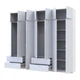 Шкаф для одежды Doros Лукас Белый 3+4 ДСП 280х50х240 DRS-011686 (42005118) - изображение 3