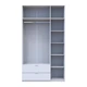 Шафа для одягу Doros Лукас Білий 3ДСП 135х50х240 DRS-011652 (80737800) - зображення 5