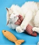 Іграшка для котів Pet Style Рибка з котячою м'ятою 21 х 9 см Жовта - зображення 5