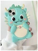 Гумовий 3D чохол Funny Dragon на iPhone 13 / блакитний - зображення 2