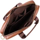 Мужской деловой портфель из натуральной кожи Vintage 23038 Коричневый - изображение 7