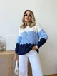 Легкий жіночий светр синього кольору 34007 One Size - зображення 3