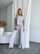 Жіночий домашній костюм трійка (топ+резинка+штани) Uaclothes 42-44 Сірий (like34016-144231349) - изображение 1