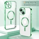 Чохол Wave Premium Metal Shining case with MagSafe (TPU) для Apple iPhone 15 6.1” Light Green - изображение 2