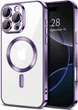 Чохол Wave Premium Metal Shining case with MagSafe (TPU) для Apple iPhone 16 Pro Max 6.9” Deep Purple - изображение 1