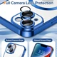 Чохол Wave Premium Metal Shining case with MagSafe (TPU) для Apple iPhone 13 14 6.1” Midnight Blue - изображение 4