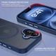 Чохол Wave Premium Matte Insane Guard case with MagSafe (TPU+PC) для Apple iPhone 16 6.1" Midnight Blue - изображение 5