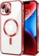 Чохол Wave Premium Metal Shining case with MagSafe (TPU) для Apple iPhone 13 14 6.1” Red - изображение 1
