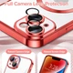Чохол Wave Premium Metal Shining case with MagSafe (TPU) для Apple iPhone 13 14 6.1” Red - изображение 4