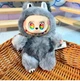 Мягкая игрушка брелок на рюкзак Labubu Pop Mart секретная редкая коллекционная игрушки сюрприз лабубу 3 серии 16 см, серая - изображение 4